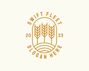 Agriculture Wheat Field logo design