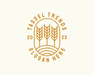 Agriculture Wheat Field logo design