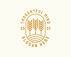 Agriculture Wheat Field logo design