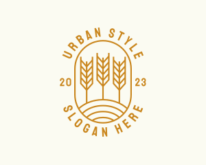 Agriculture Wheat Field logo design