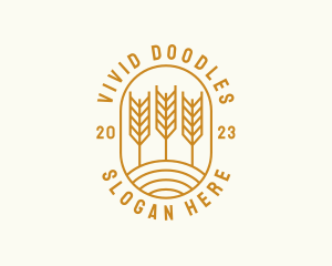 Agriculture Wheat Field logo design