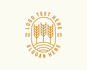 Land - Agriculture Wheat Field logo design