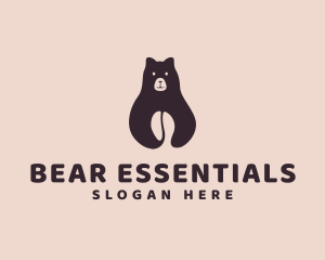 Bear Coffee Bean  logo design