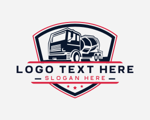 Truck Cement Construction logo