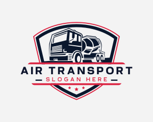 Truck Cement Construction logo design