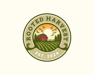 Farmhouse Agriculture Field logo design