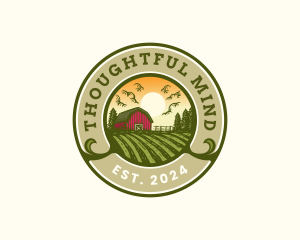 Farmhouse Agriculture Field logo design