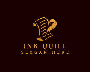 Document Quill Pen logo design