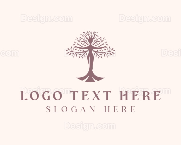 Beauty Woman Tree Logo