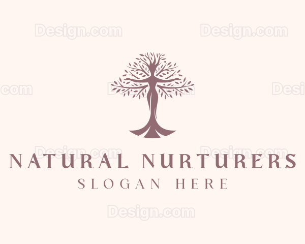 Beauty Woman Tree Logo