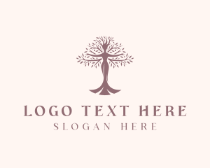 Beauty Woman Tree Logo