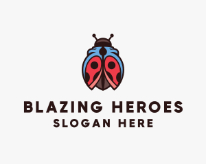 Ladybug Hero Cape logo design