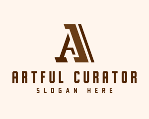 Art Deco Letter A logo design