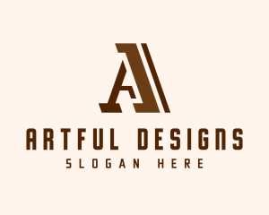 Art Deco Letter A logo design