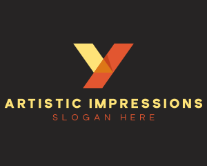 Orange Yellow Letter Y  logo design