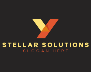 Orange Yellow Letter Y  logo design