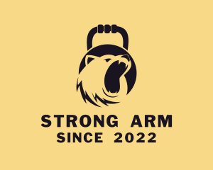 Strong Bear Kettlebell logo design