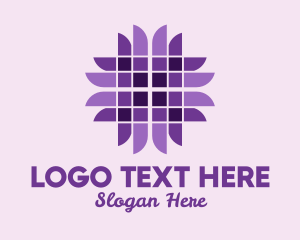 Purple Geometric Flower  logo