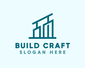 Minimalist Building Construction  logo design