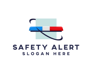 Emergency Signal Light Siren logo design