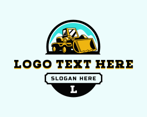 Construction Bulldozer Machinery logo