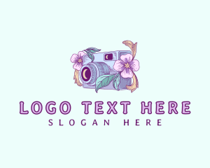 Floral Vintage Camera Logo