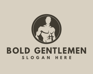 Fit Masculine Bodybuilder logo design