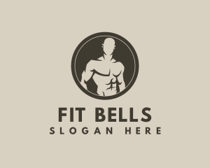 Fit Masculine Bodybuilder logo design