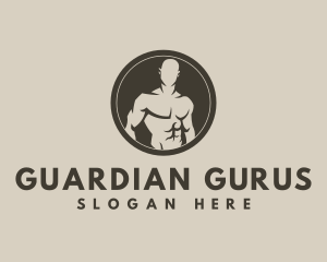 Fit Masculine Bodybuilder logo design