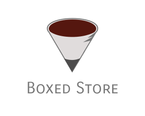 Pencil Coffee Cone logo design