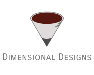 Pencil Coffee Cone logo design