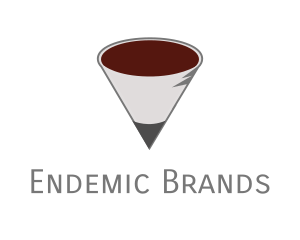 Pencil Coffee Cone logo design