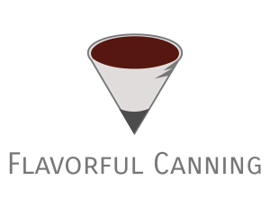 Pencil Coffee Cone logo design