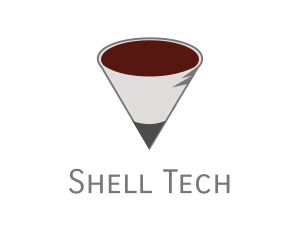 Pencil Coffee Cone logo design