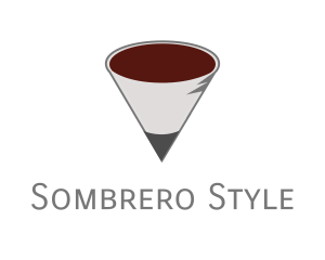 Pencil Coffee Cone logo design