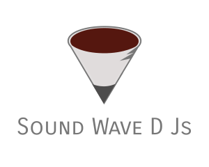 Pencil Coffee Cone logo design