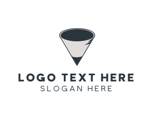 Pencil Coffee Cone logo