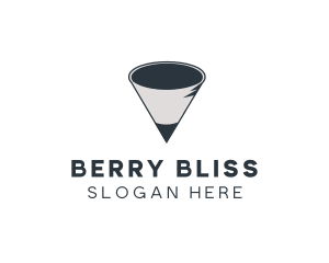 Pencil Coffee Cone logo design