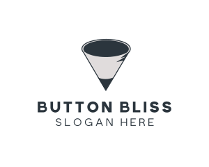 Pencil Coffee Cone logo design