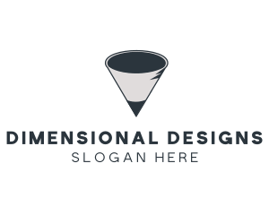 Pencil Coffee Cone logo design