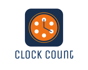 Film Reel Clock logo design