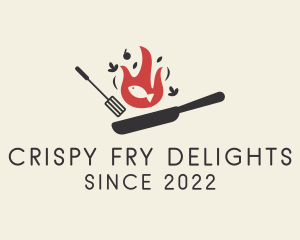 Fish Grill Pan Restaurant logo design