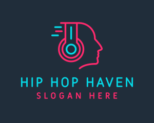 Music Disc Jockey Rapper logo design