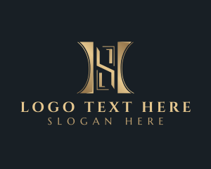 Expensive Luxury Brand Letter HS logo