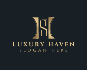 Expensive Luxury Brand Letter HS logo
