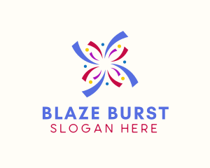 Colorful Confetti Burst logo design