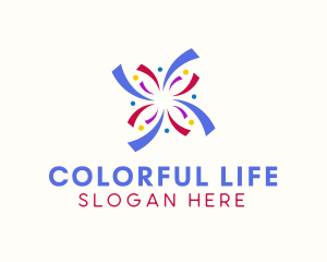 Colorful Confetti Burst logo design