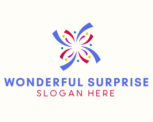 Colorful Confetti Burst logo design