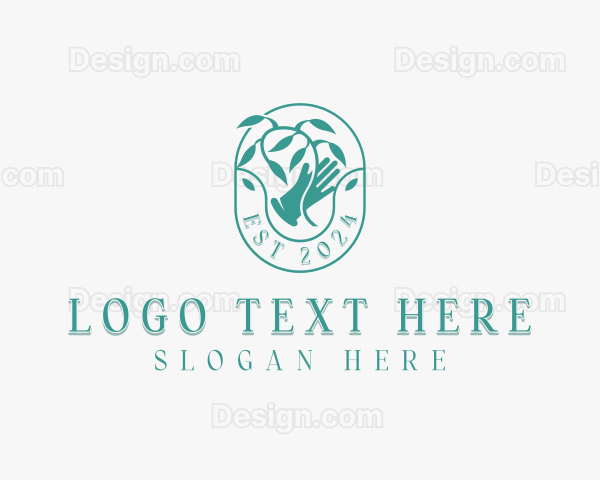 Landscaper Hand Gardener Logo