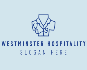 Doctor Stethoscope Cross  logo design